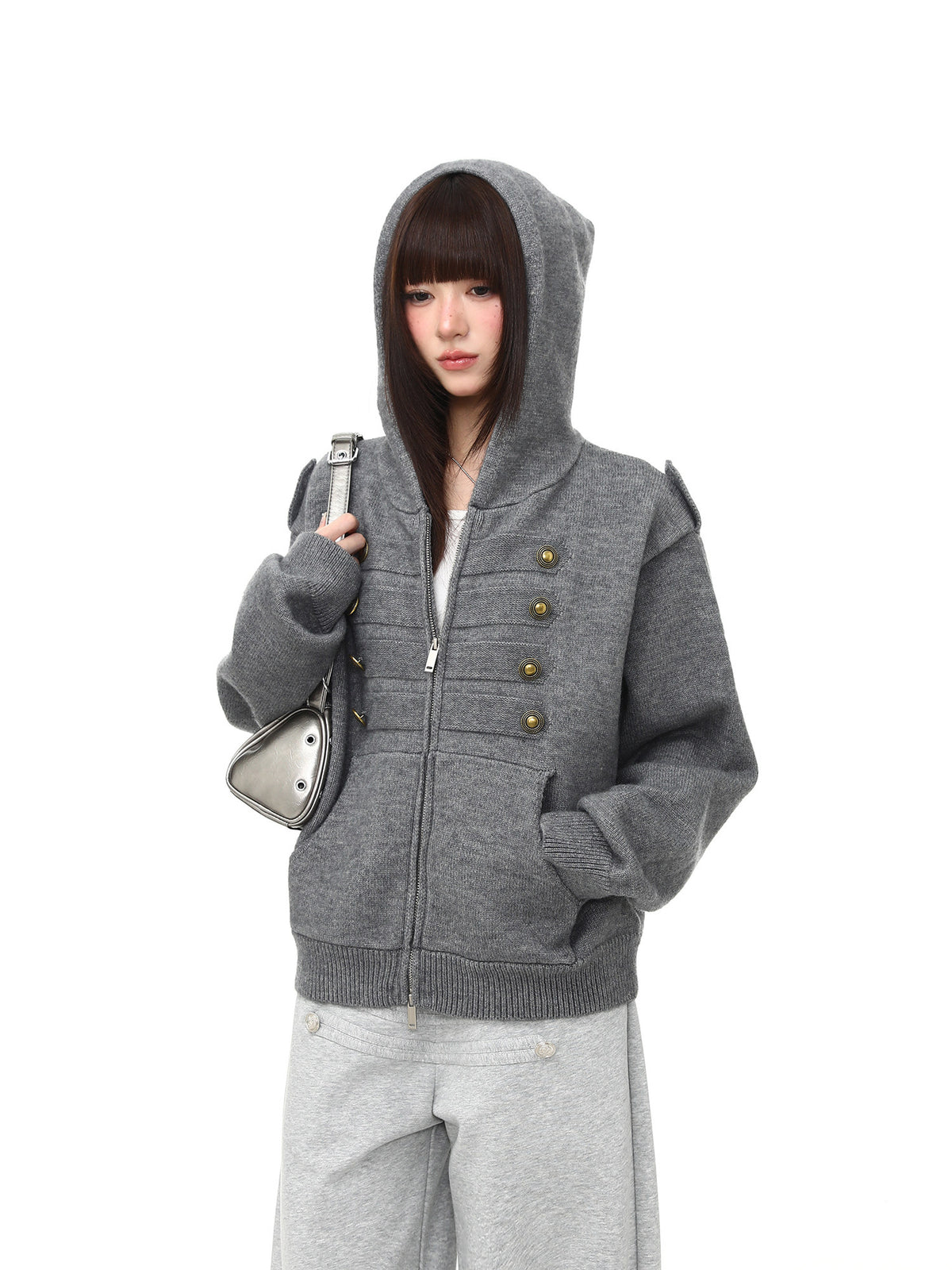 ナポレオンハット ジッパーニット P2252