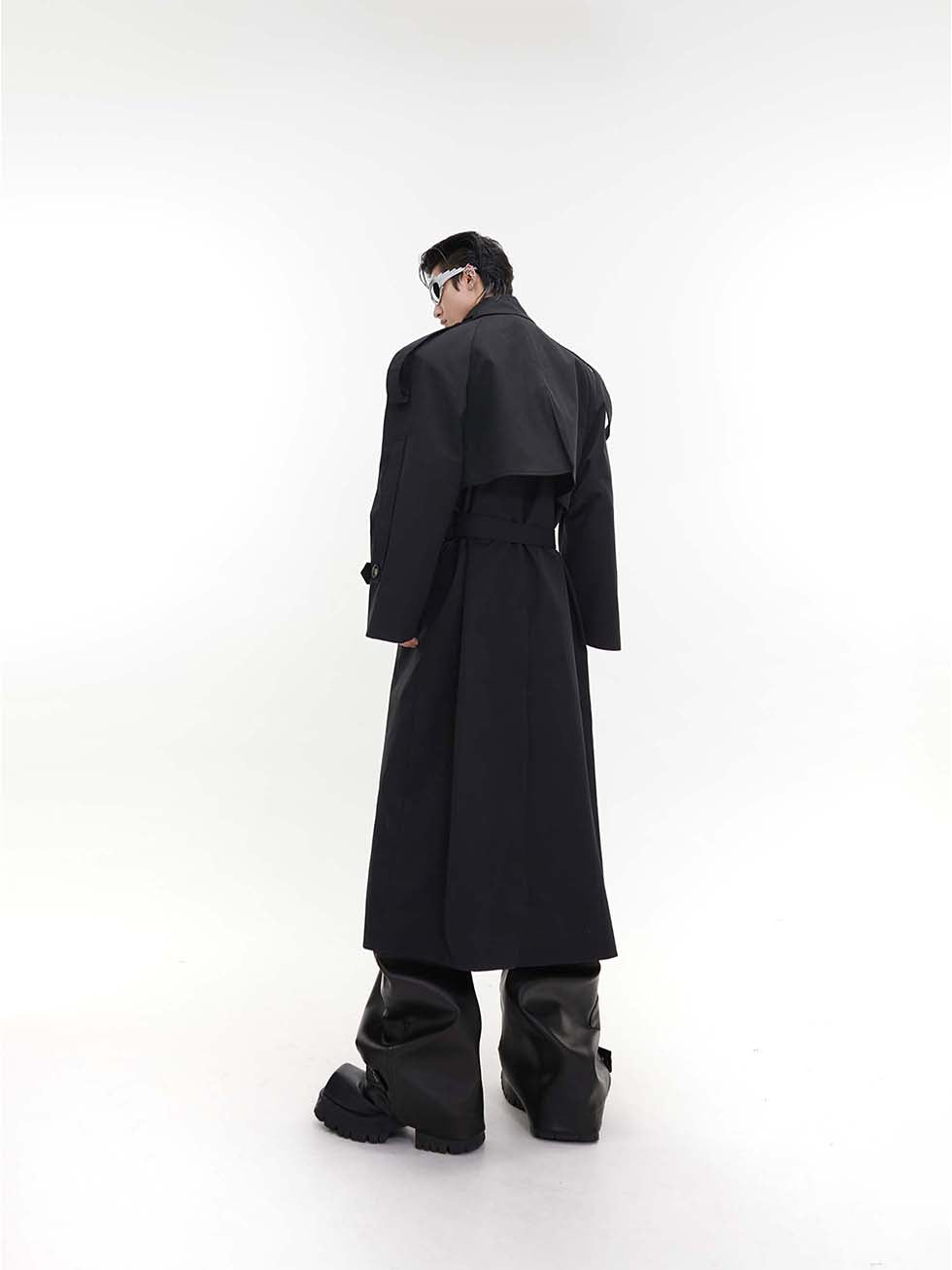 Deconstructed silhouette long coat P1055