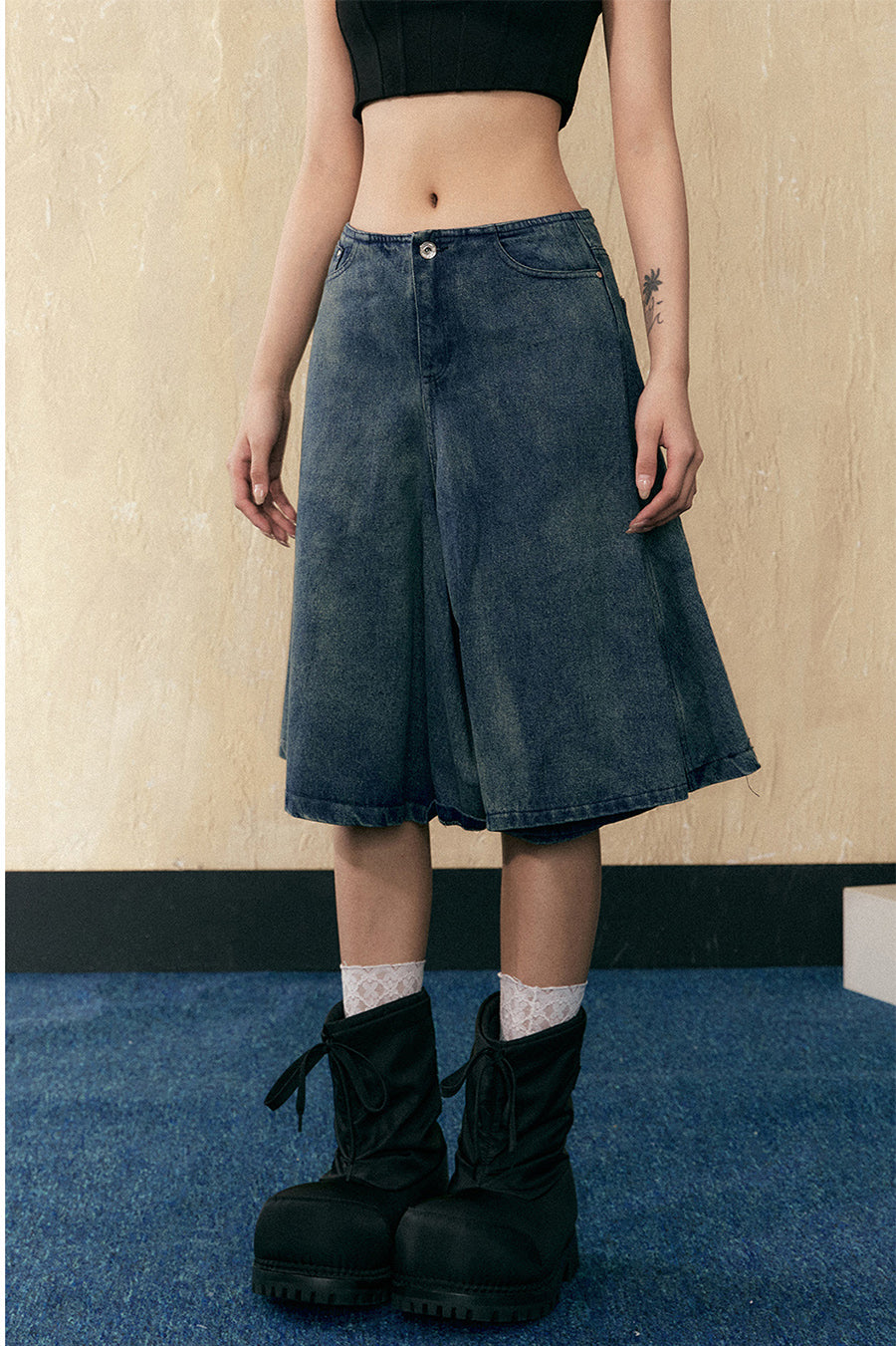 American Retro A-line Denim Skirt P802