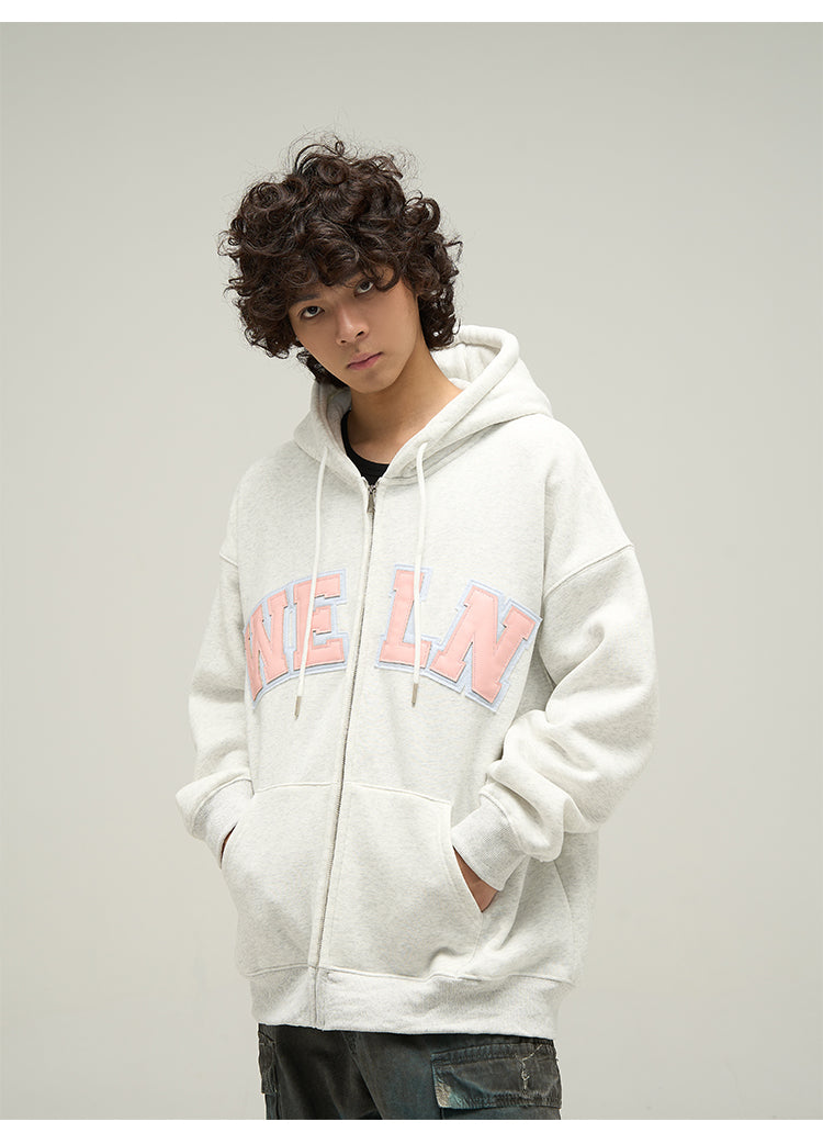 American retro zip hoodie P307