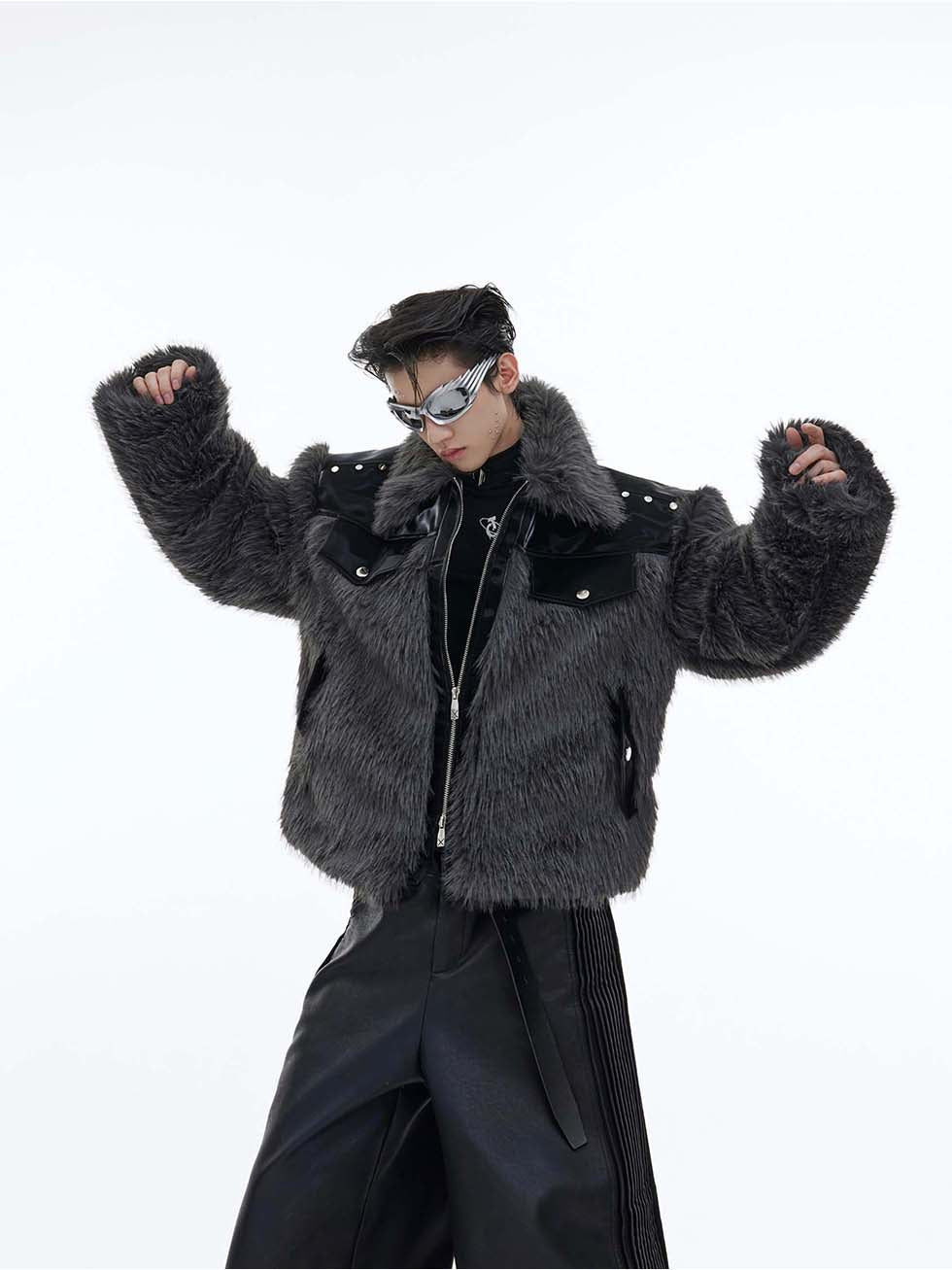 Anti-mink fur jacket P1021