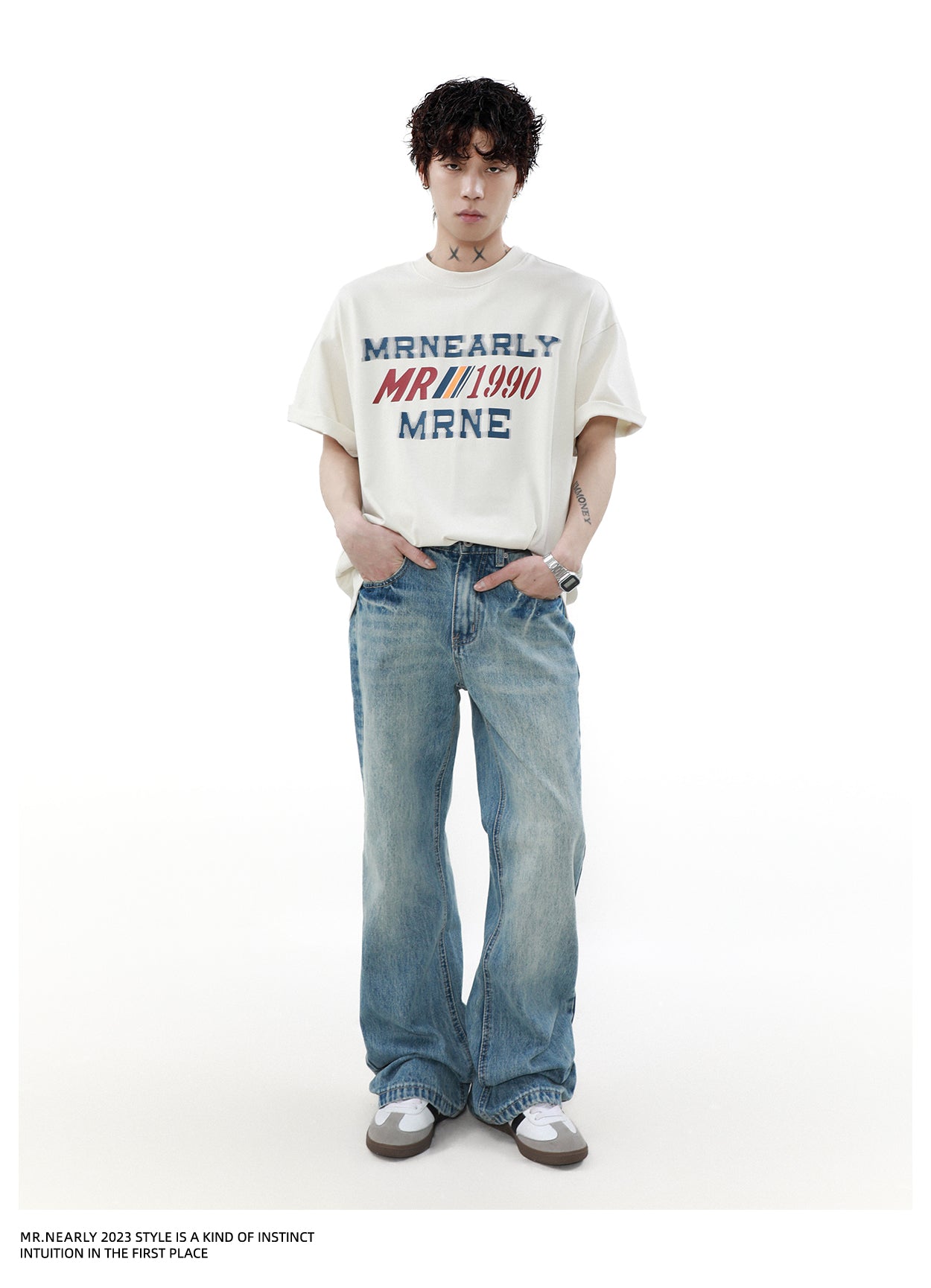 Lettering Cotton Short Sleeve T-Shirt P1340