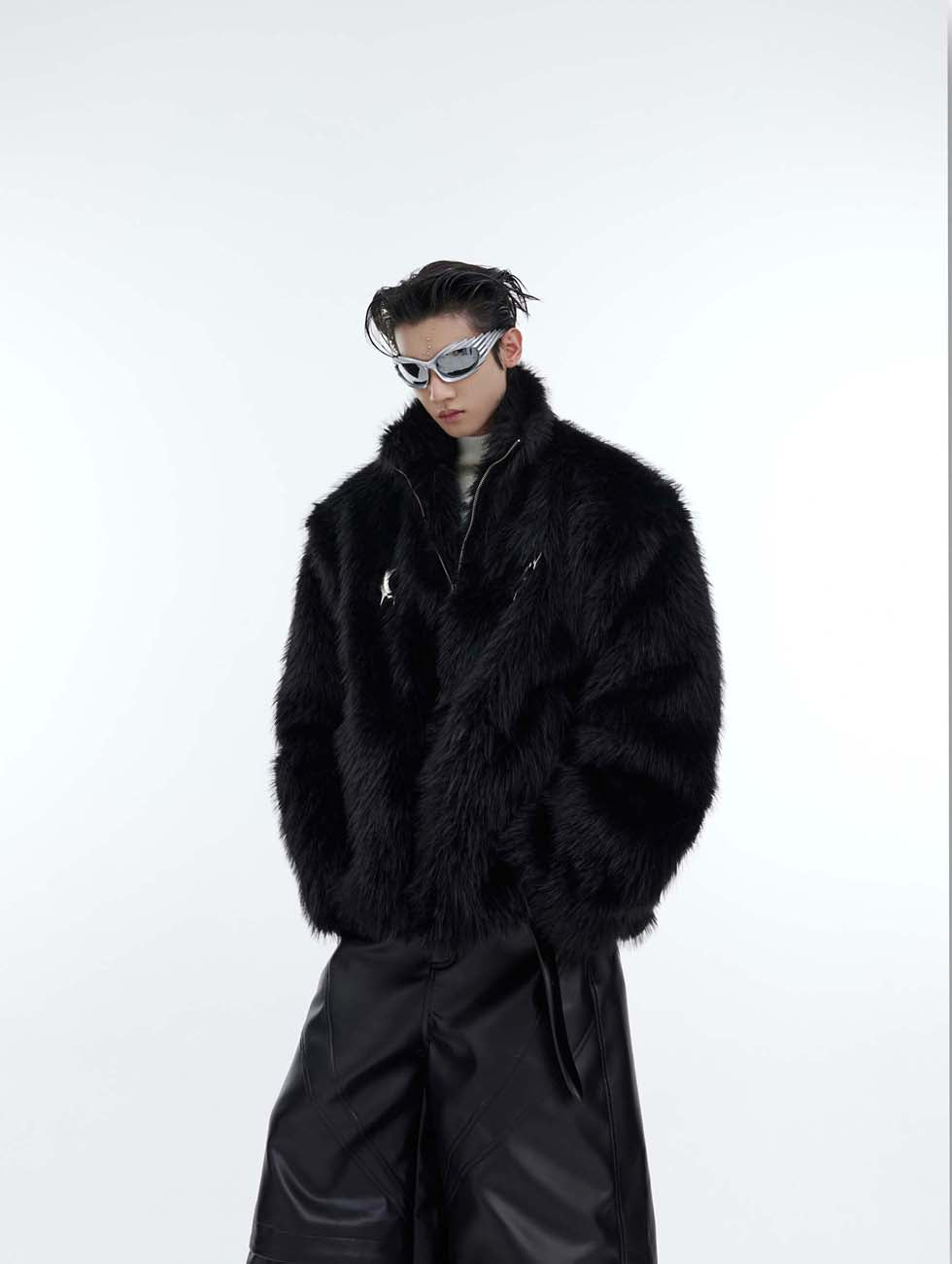 High-quality anti-mink short fur jacket P988