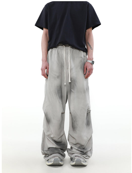 Dirt dyed washed sweatpants P1345