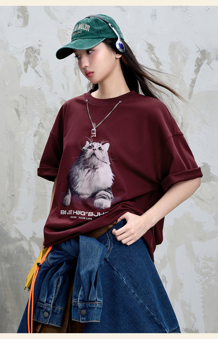 プリント カジュアルTシャツ P2138
