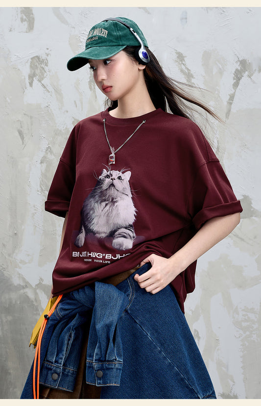 プリント カジュアルTシャツ P2138