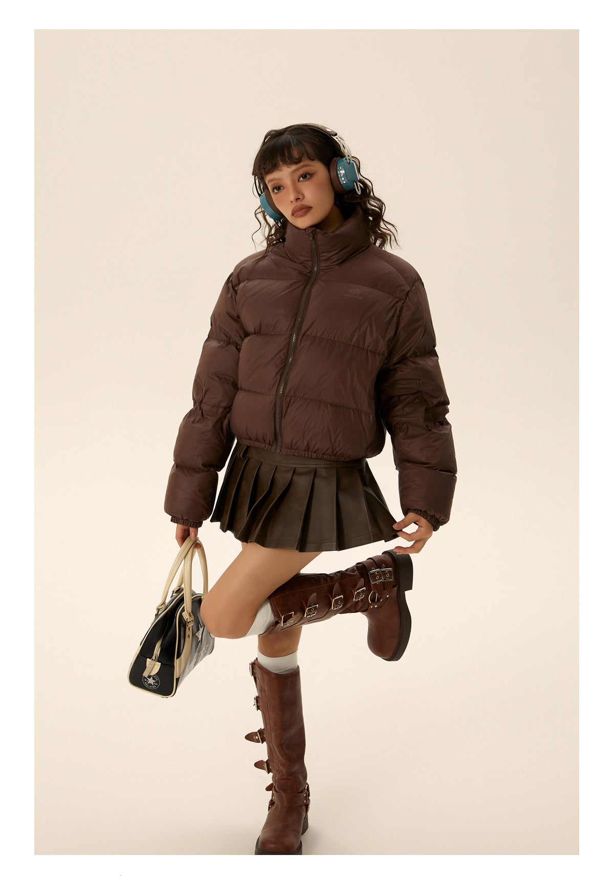 Just fit retro short down jacket P578