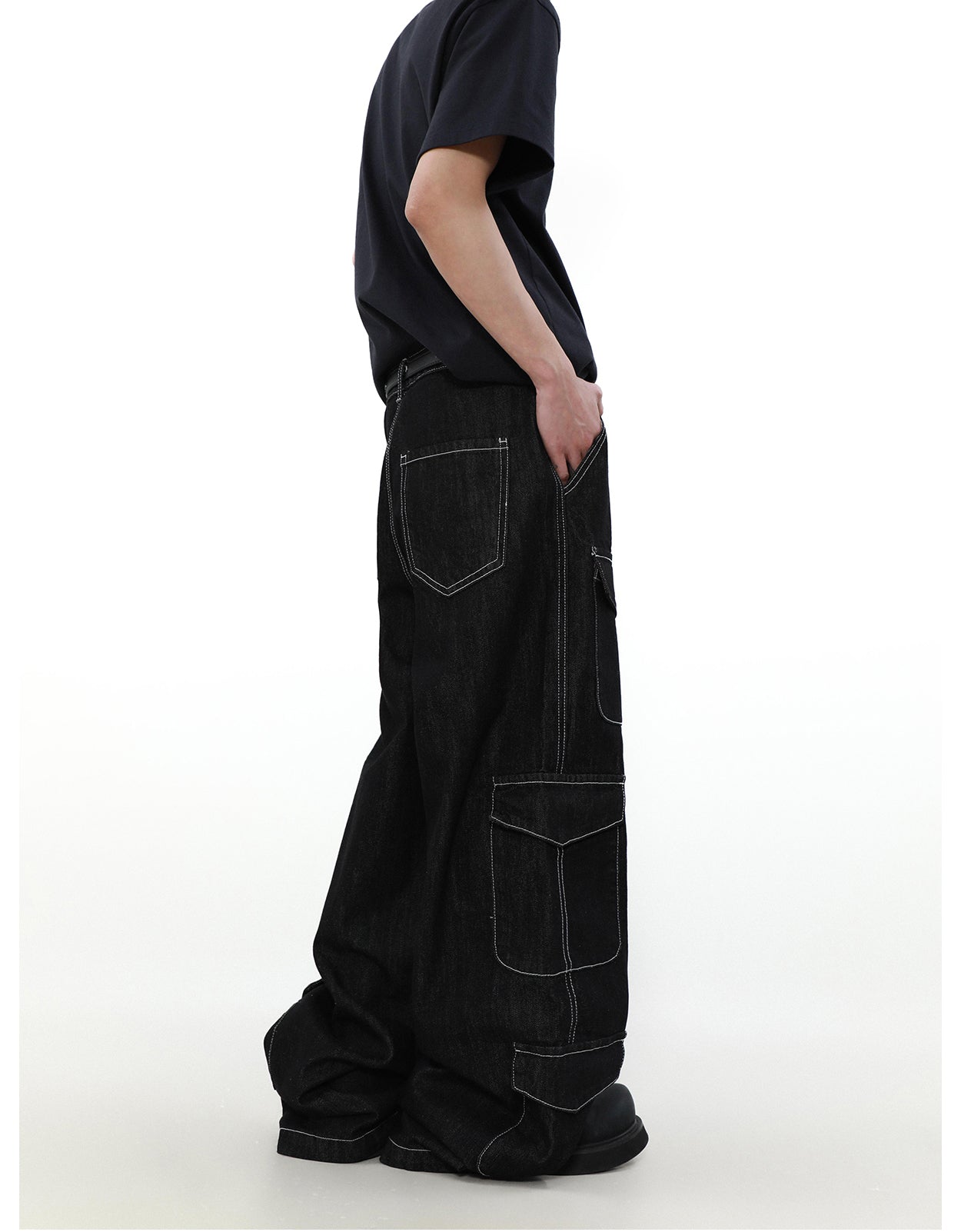 American High Street Washed Denim Pants P834