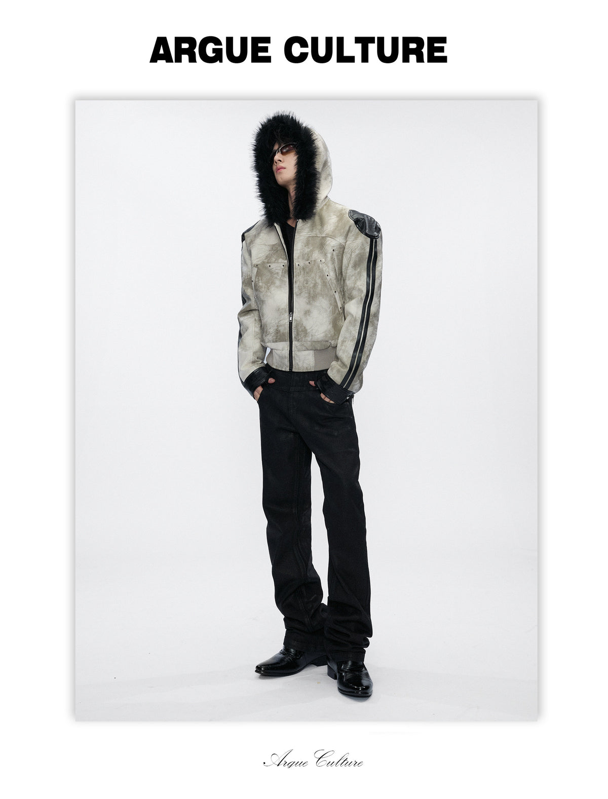 蛇柄ショルダーパッド付きジャケット P2211