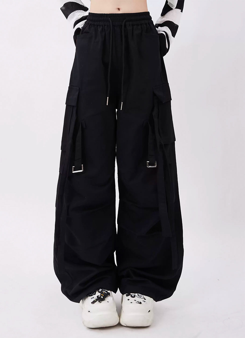 Big Pocket Design Straight Pants P943