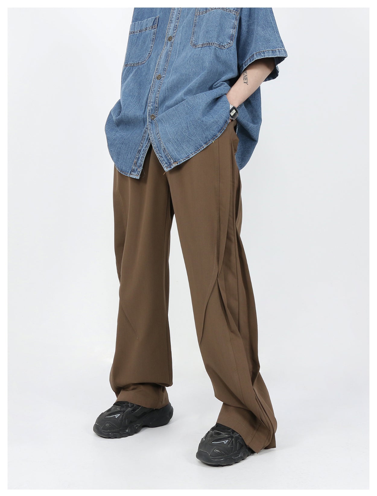 Irregular design slacks pants P281