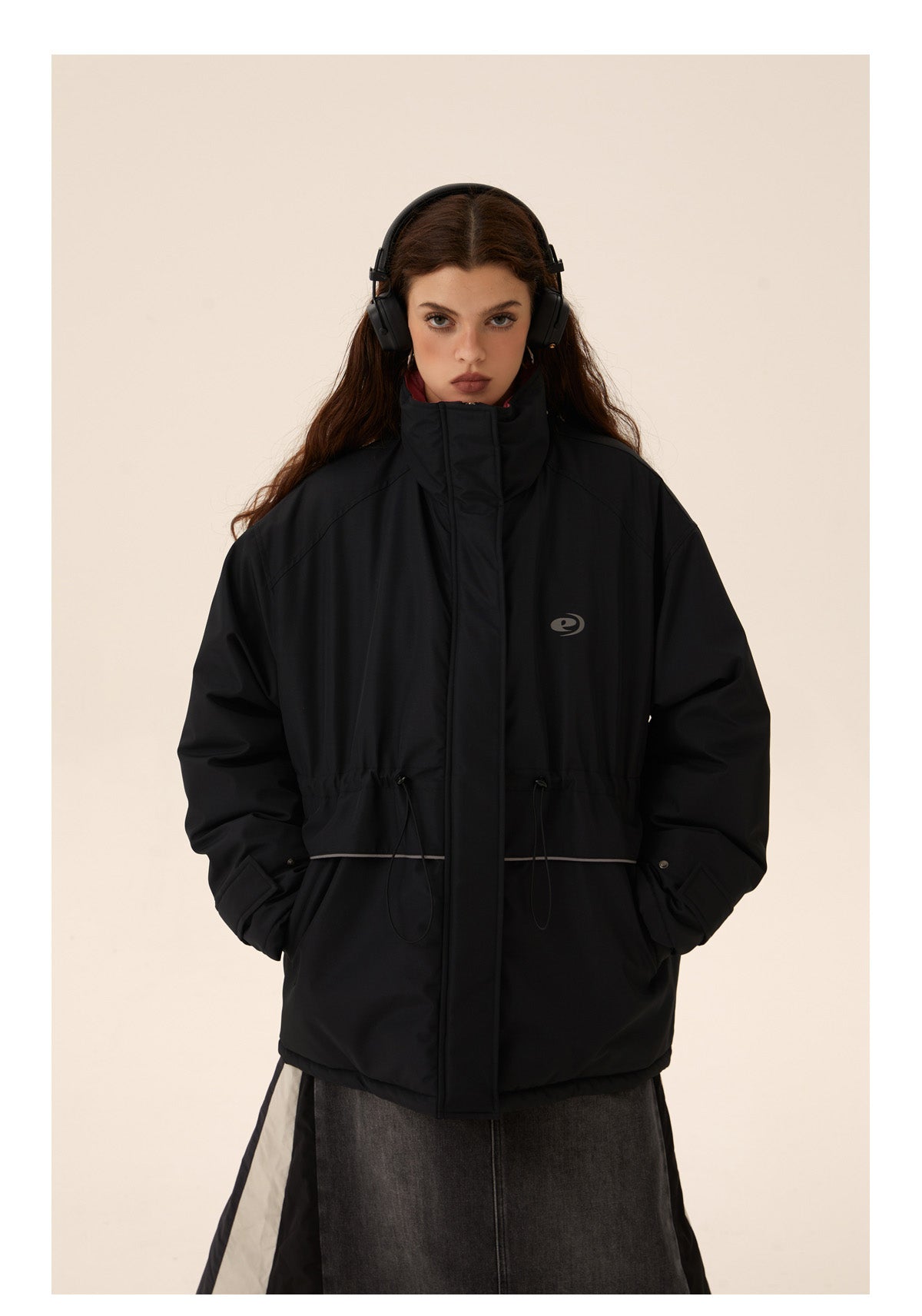 Oversized retro down jacket P562