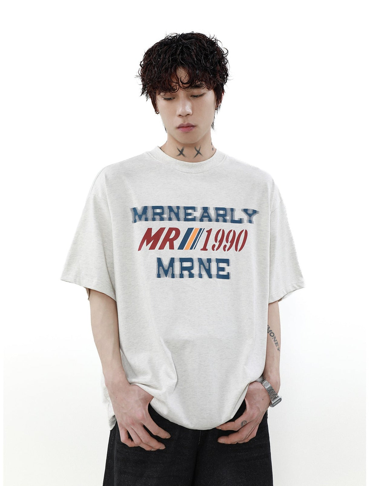 Lettering Cotton Short Sleeve T-Shirt P1340