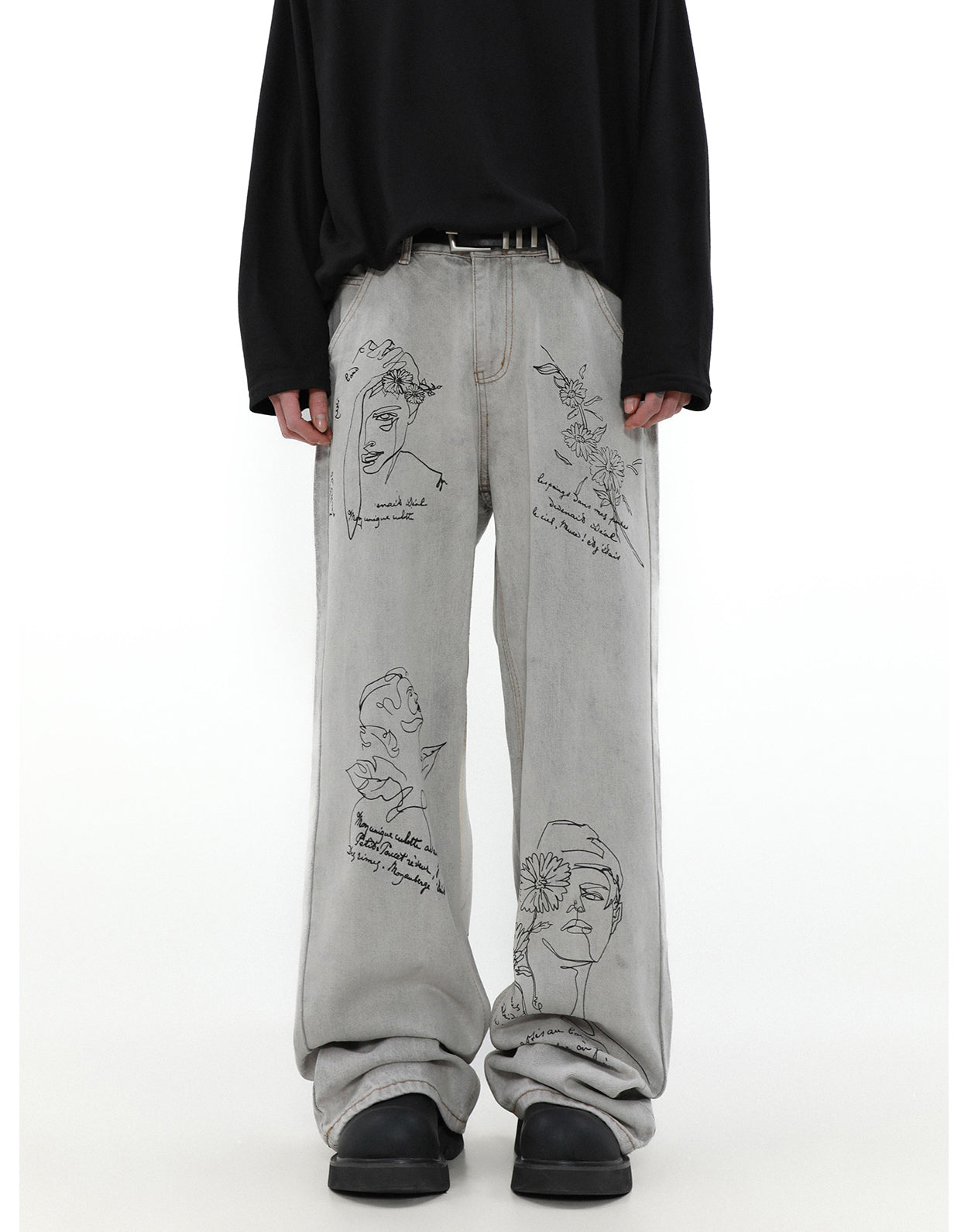 Graffiti Straight Jeans P869