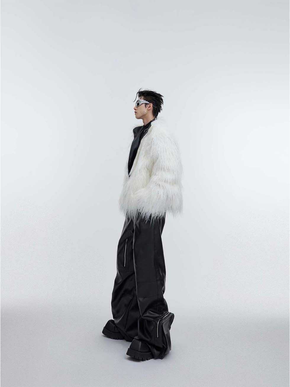 Anti-mink long fur jacket P1003