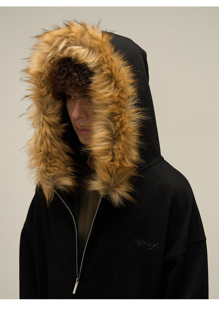 Zip fur hoodie P959