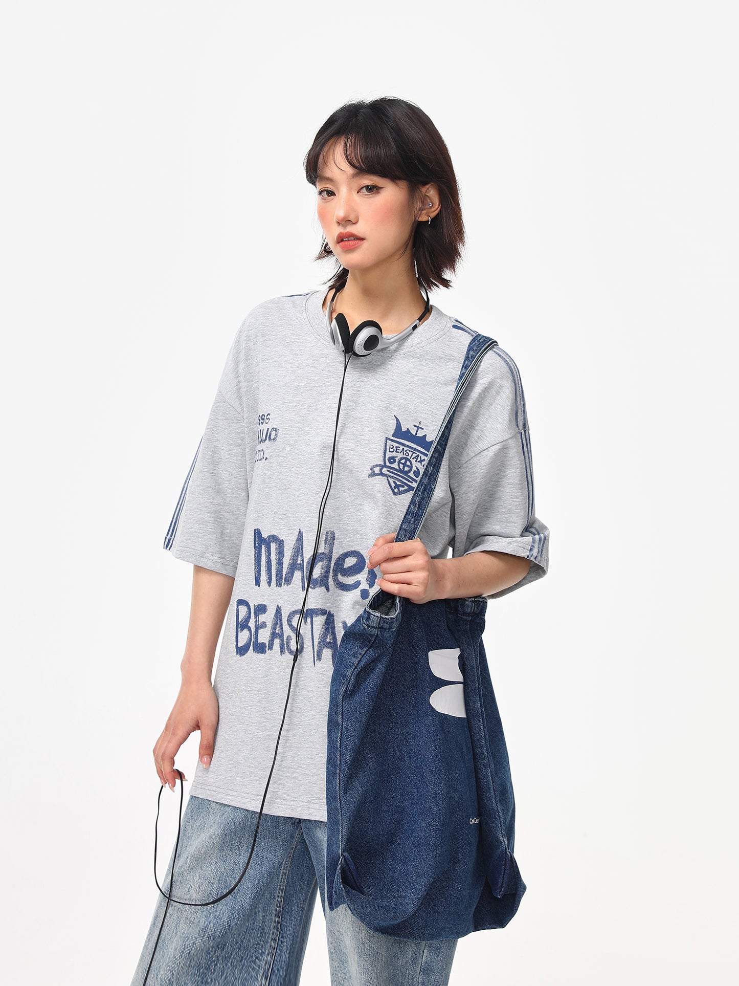 レトロ手描き文字 Tシャツ P2047