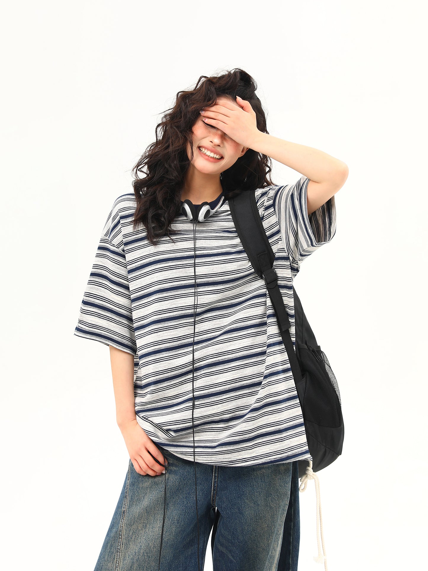 レトロストライプ Tシャツ P2048