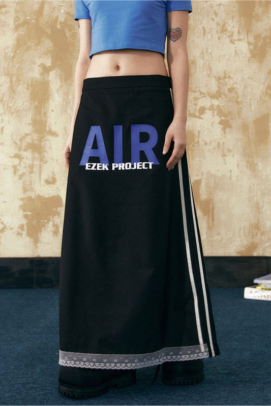 Casual A-line long skirt P810