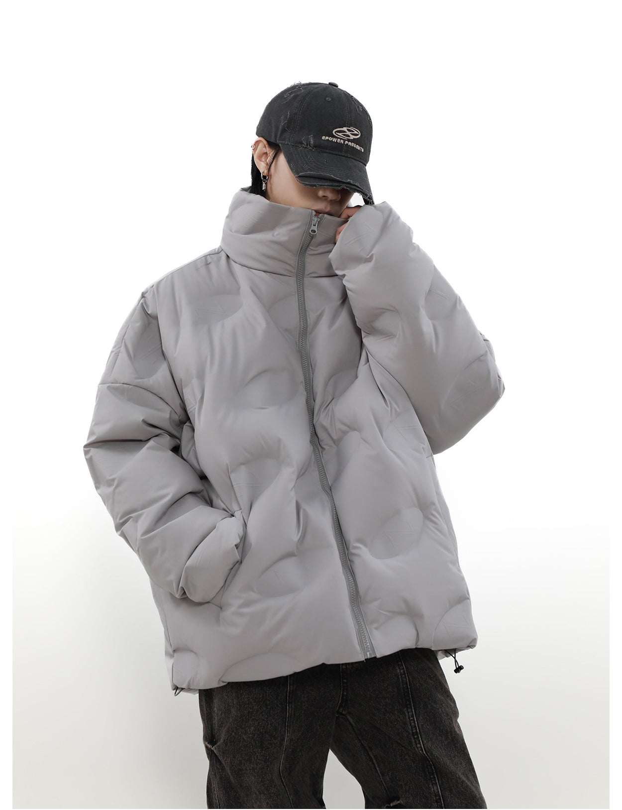 White duck down jacket P875