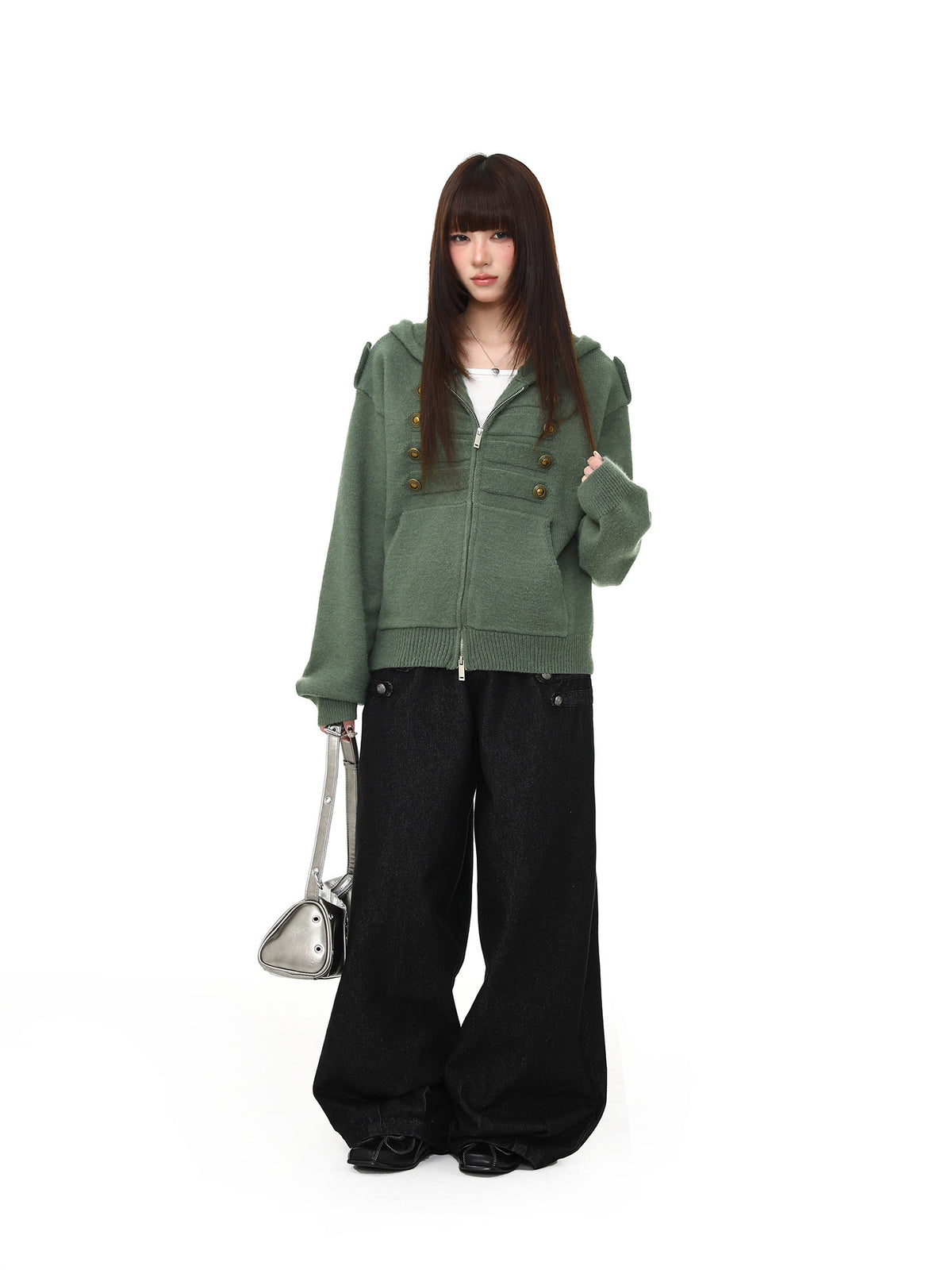 ナポレオンハット ジッパーニット P2247