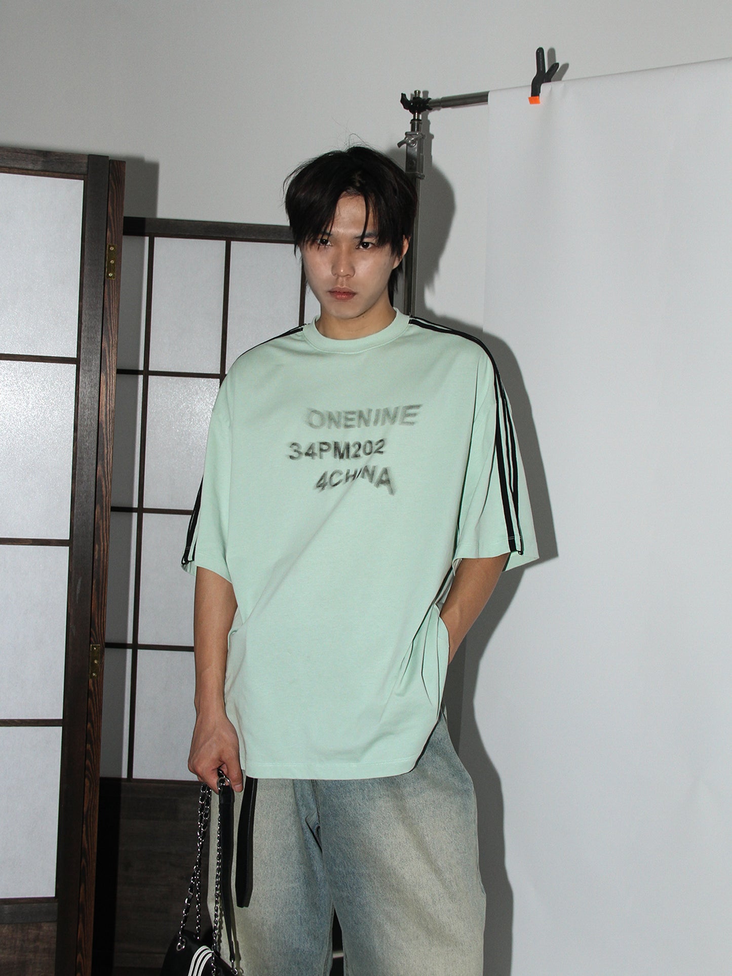 ストライプ 半袖Tシャツ P1459