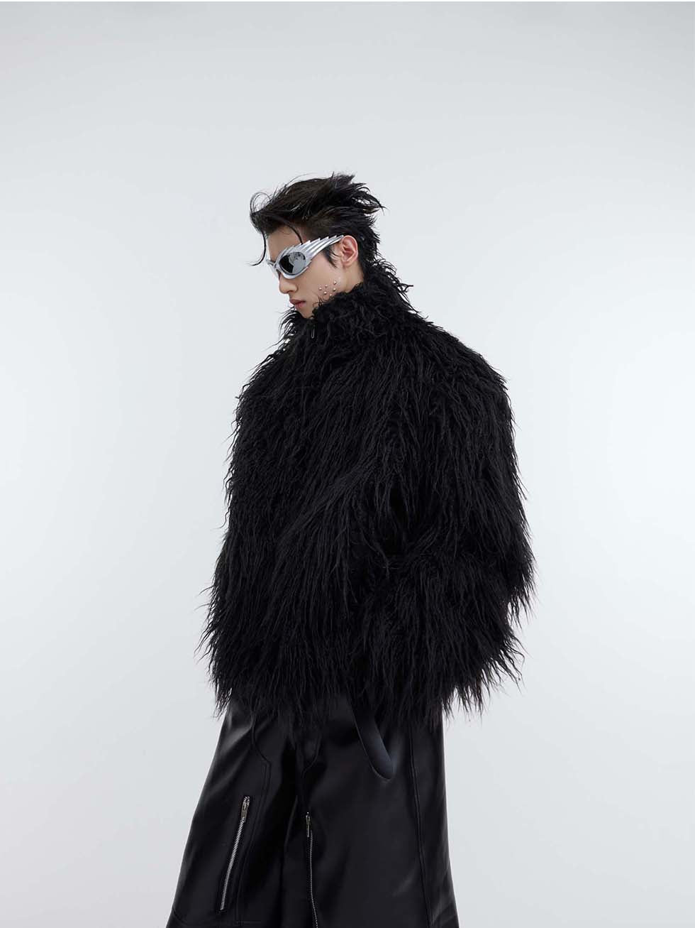 Anti-mink long fur jacket P1003