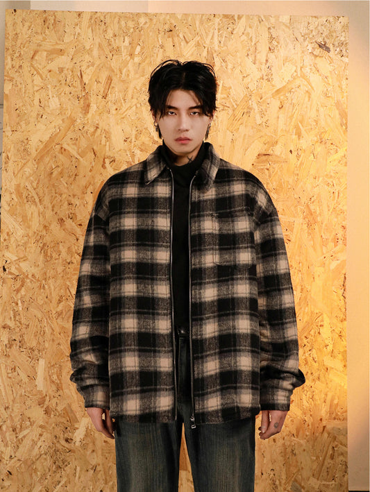 Wool Check Cotton Jacket P904