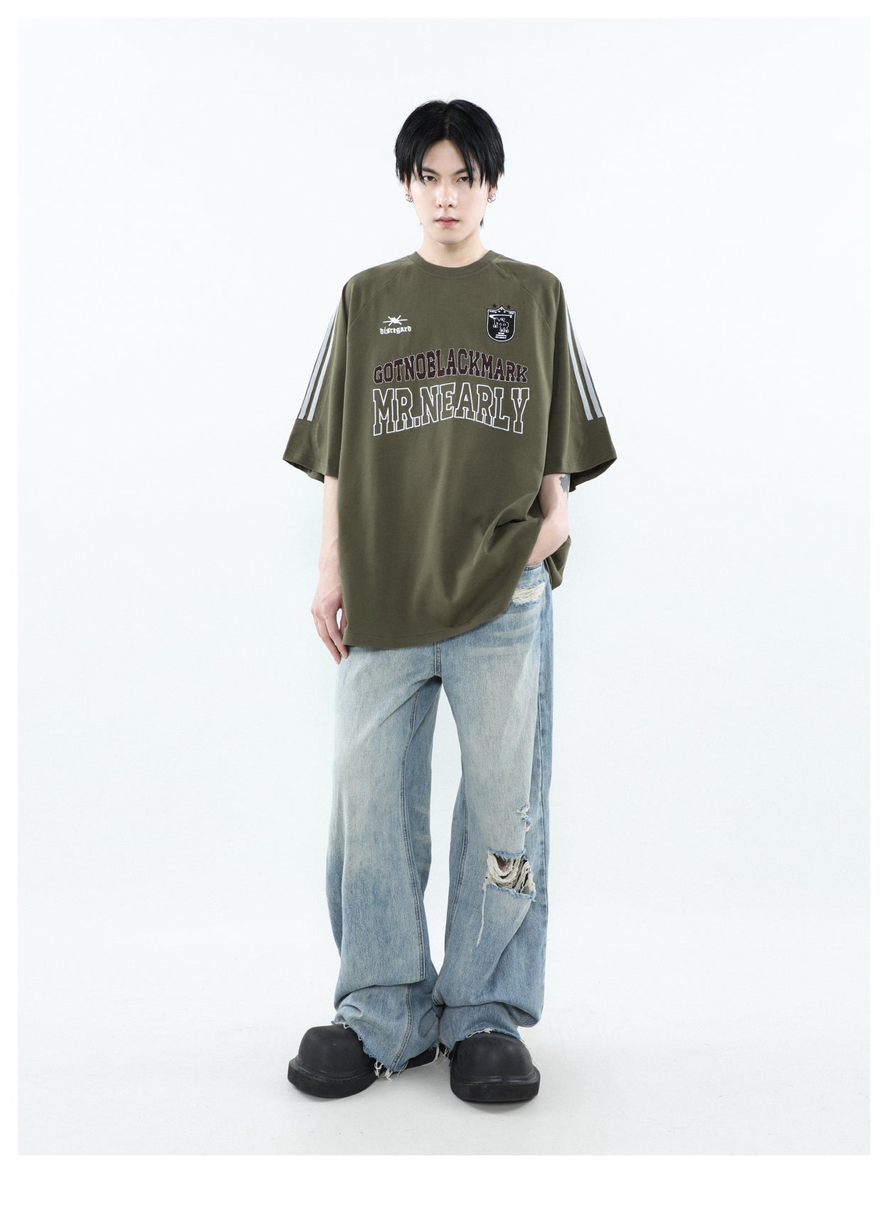 Sports casual raglan sleeve T-shirt P1337