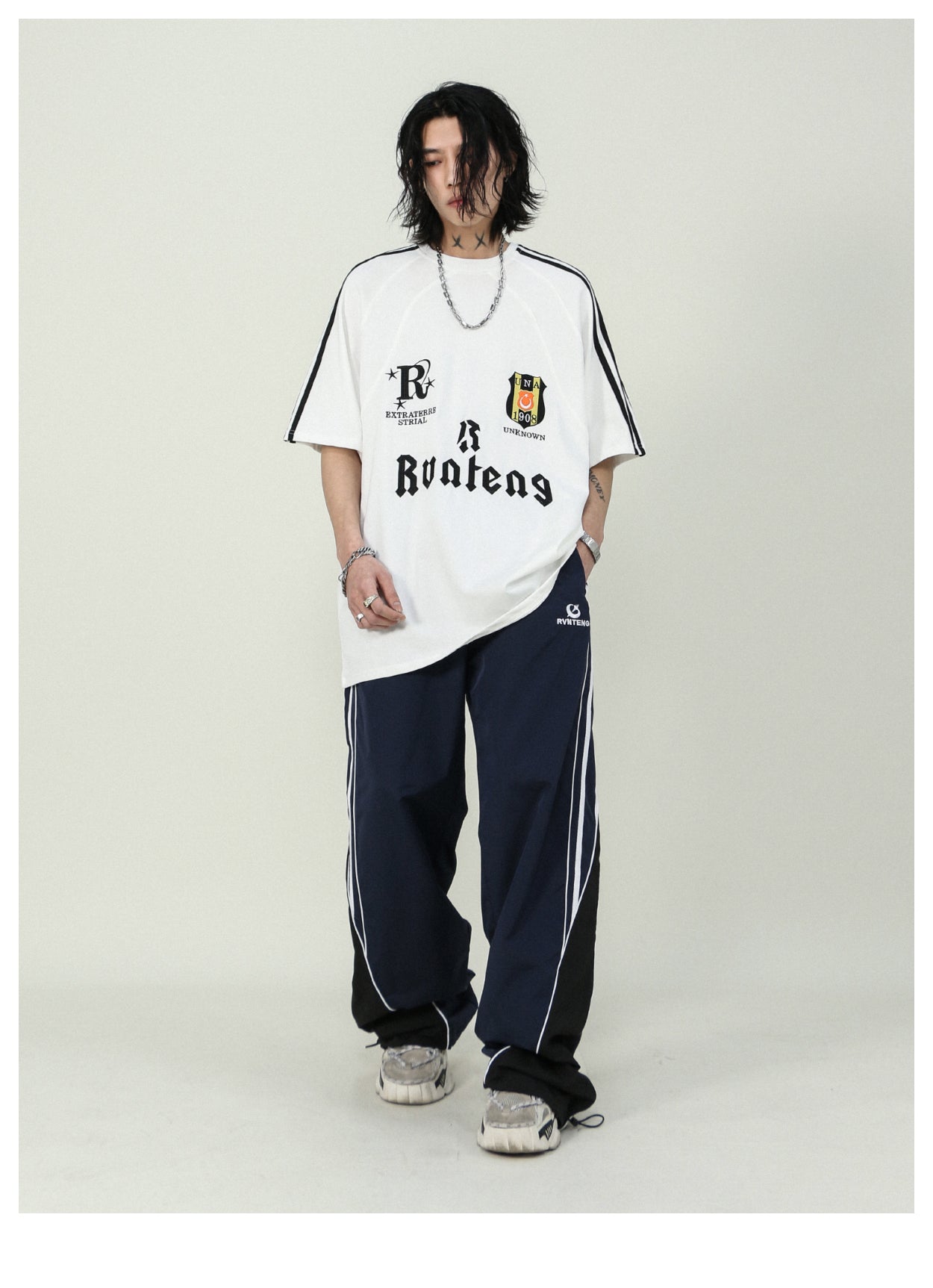 Casual loose straight track pants P195