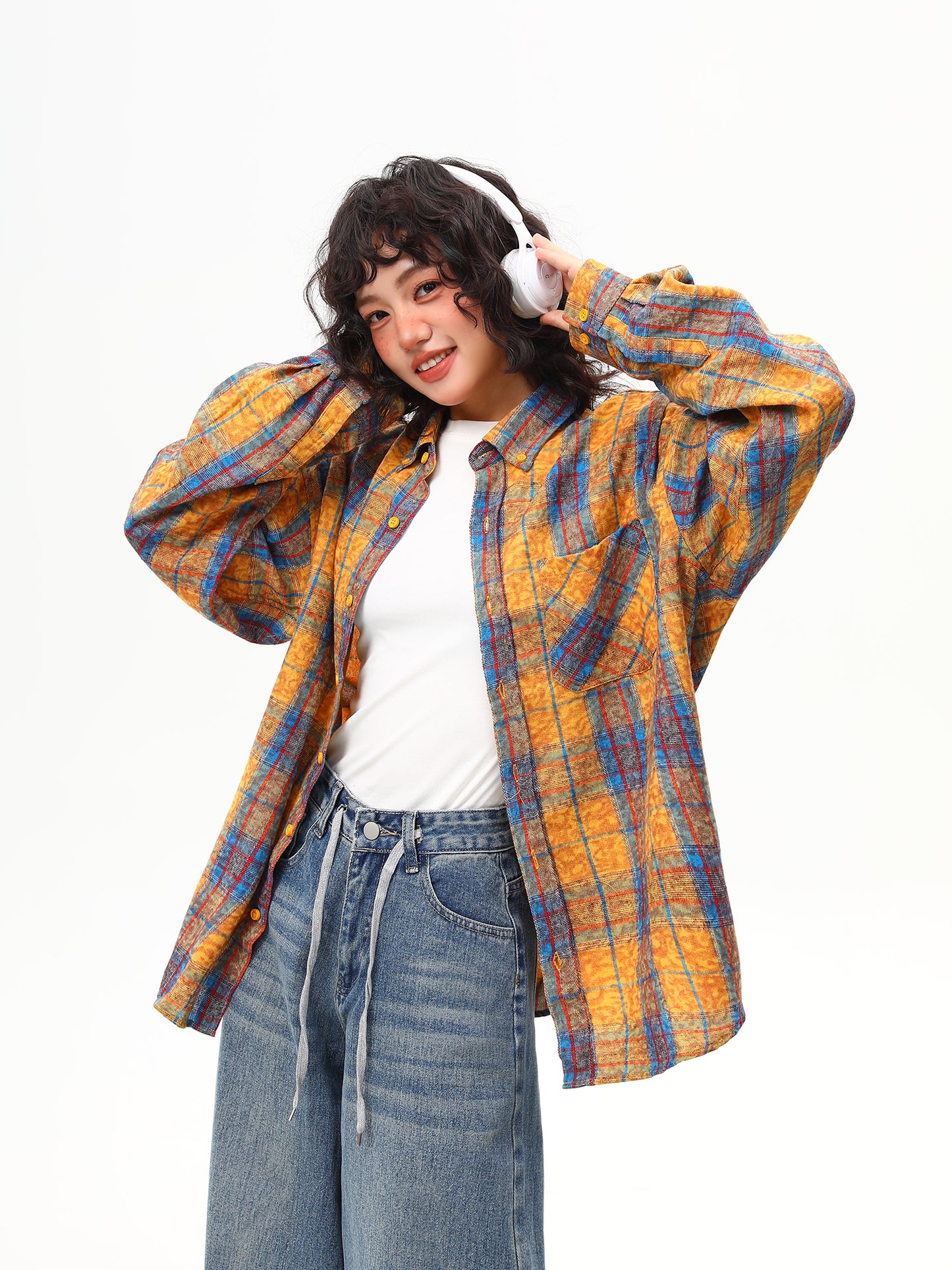 タイダイ柄デザイン シャツ P2007