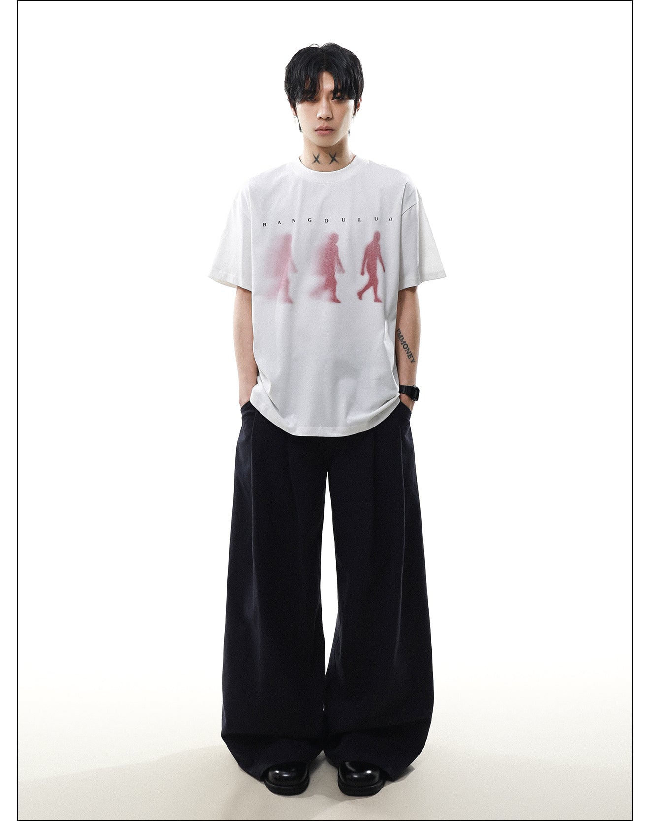 シルエットプリント Tシャツ P2080