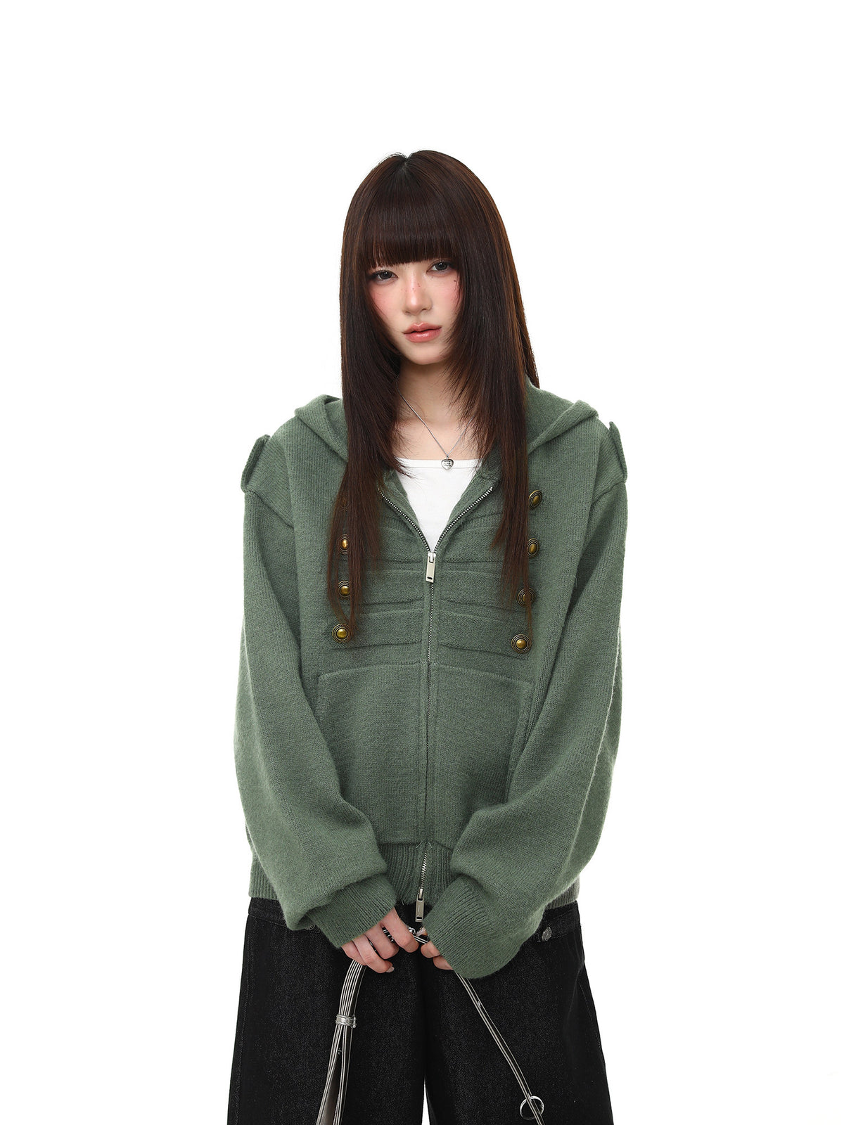 ナポレオンハット ジッパーニット P2247