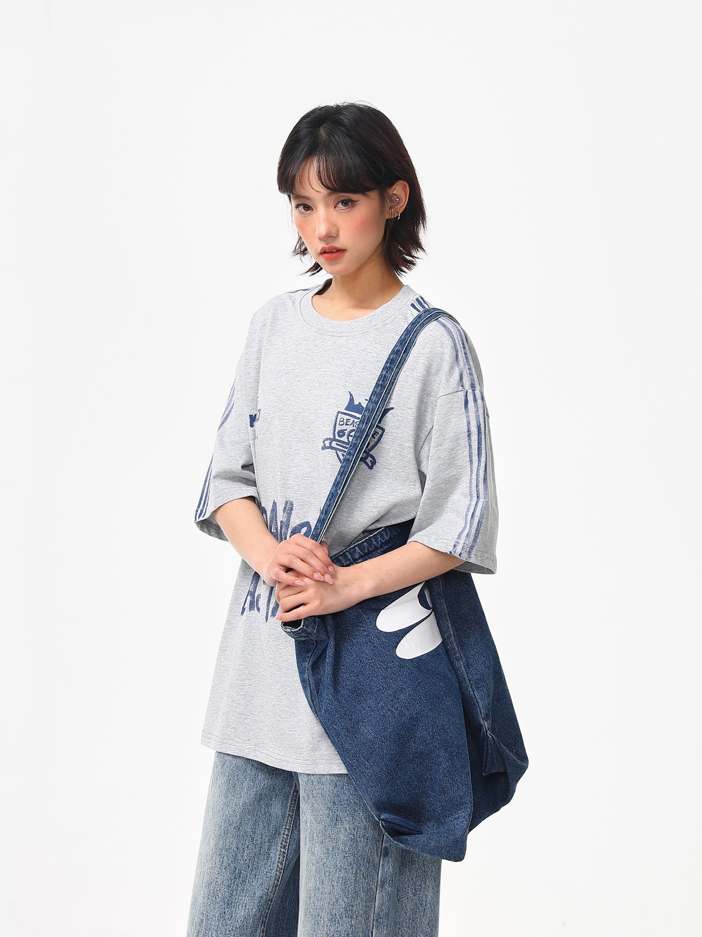 レトロ手描き文字 Tシャツ P2047