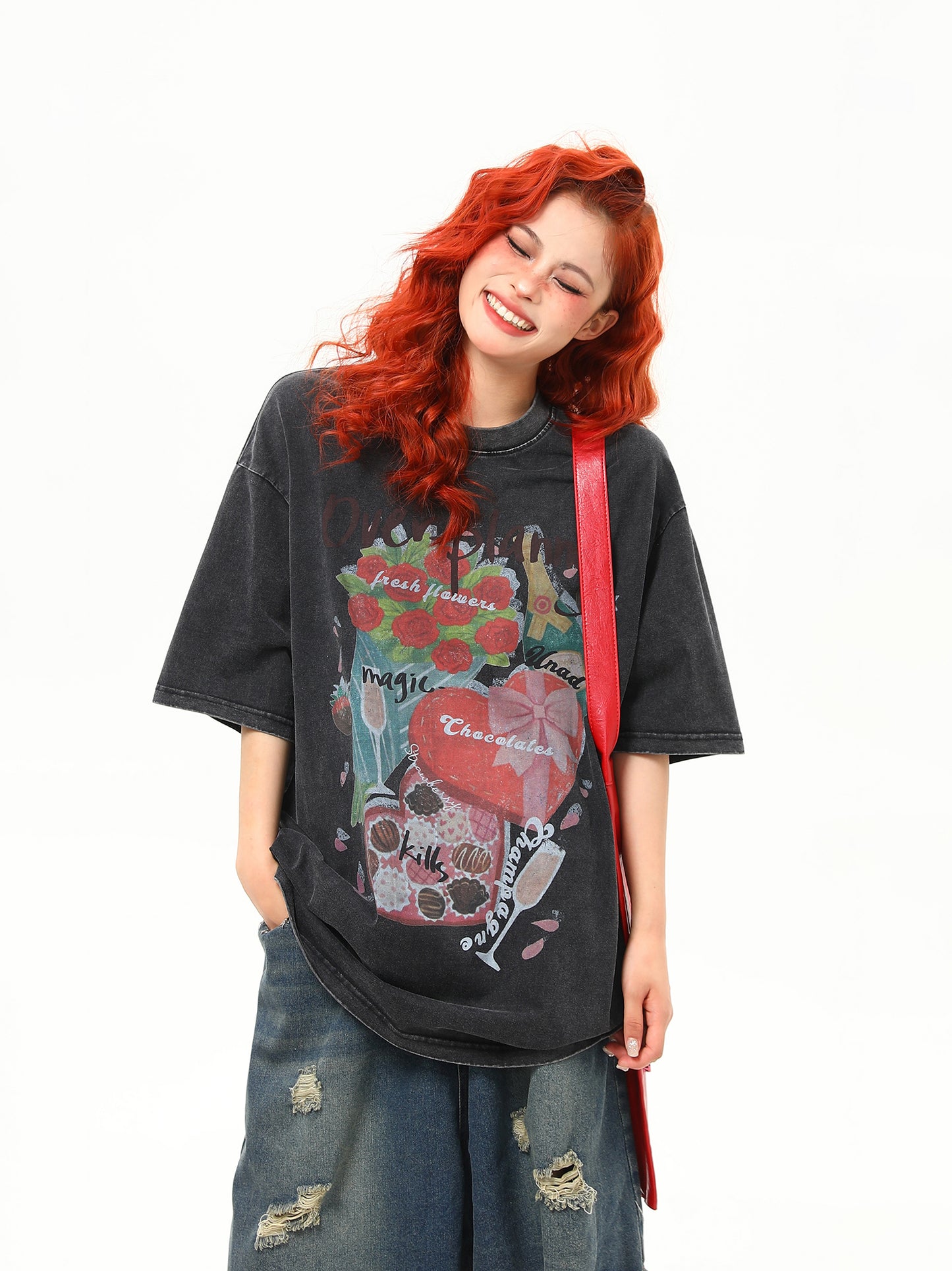 オールドプリント Tシャツ P2132