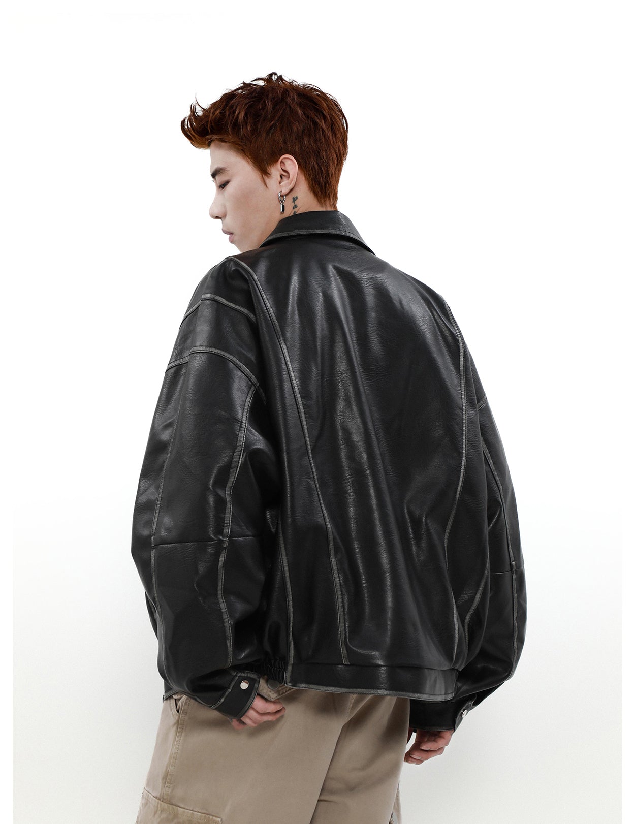 American Retro Leather Jacket P854