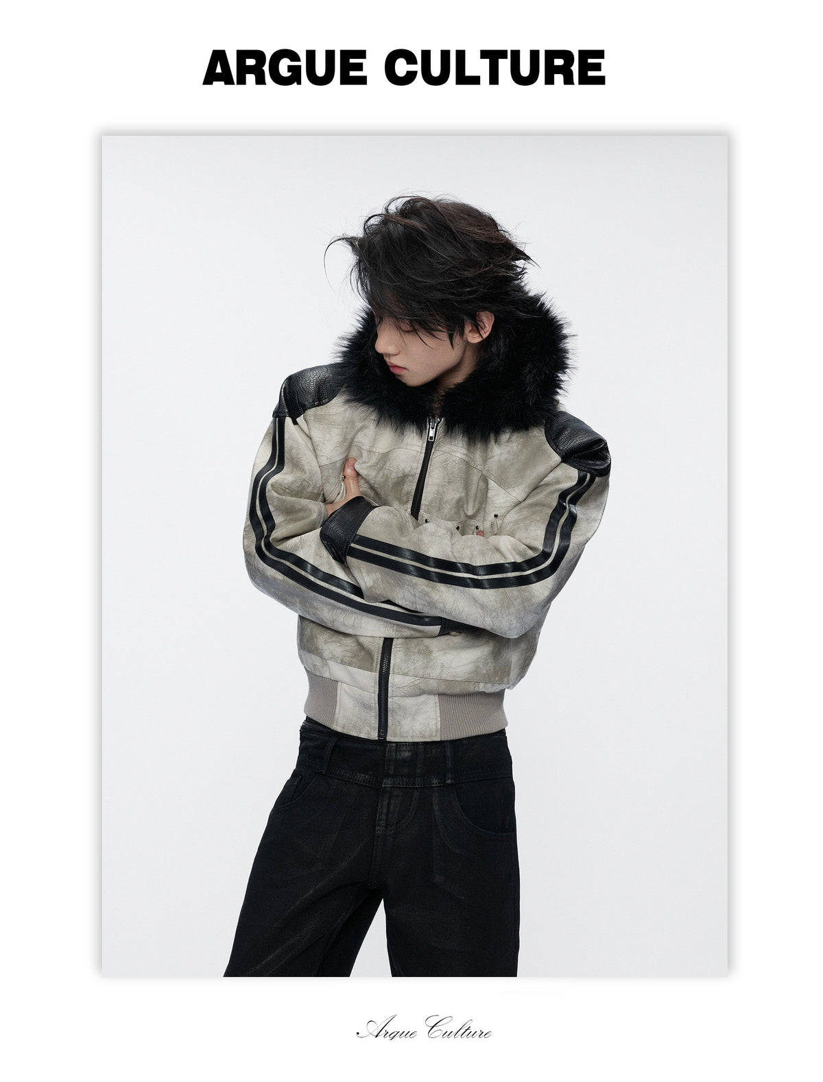 蛇柄ショルダーパッド付きジャケット P2211
