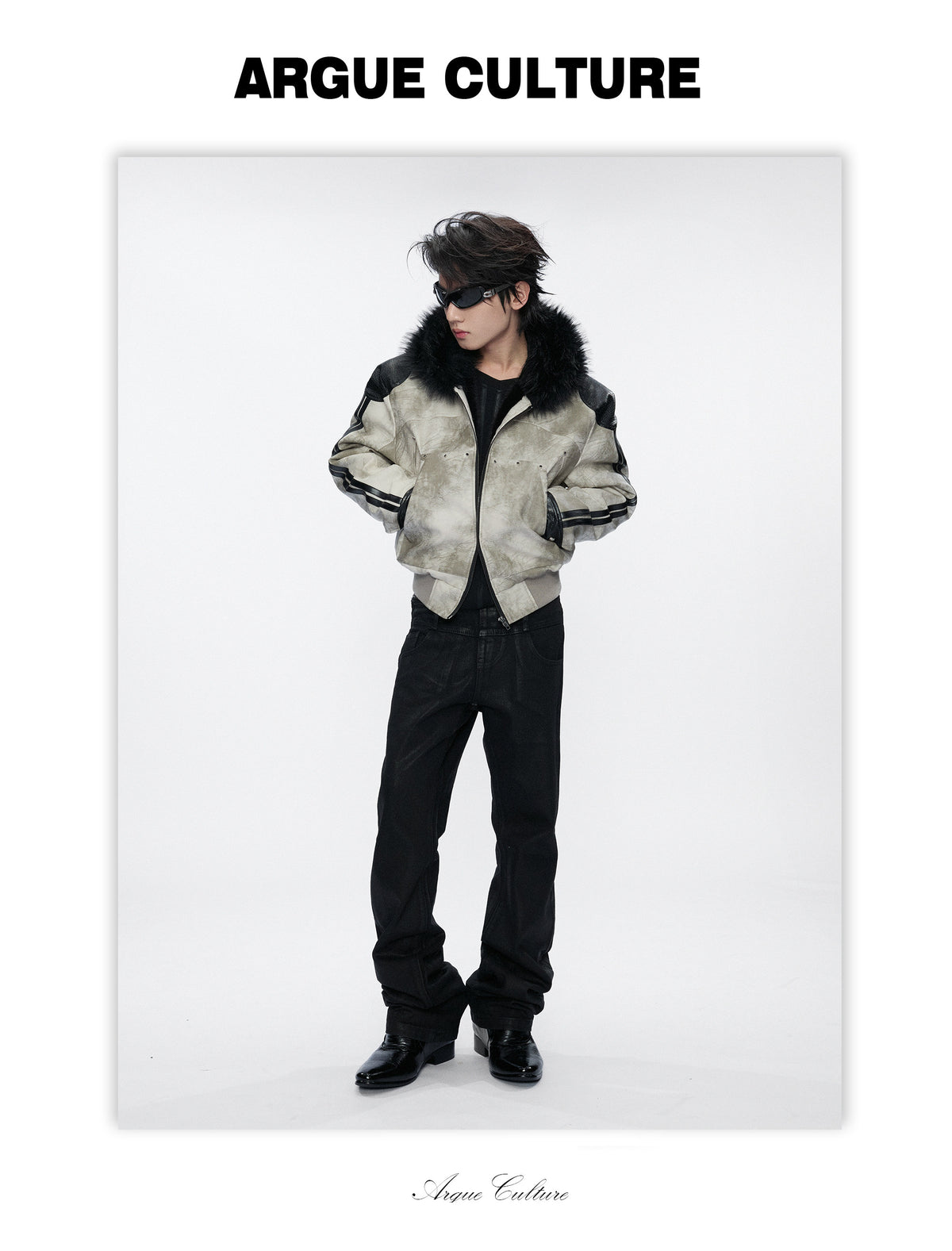 蛇柄ショルダーパッド付きジャケット P2211