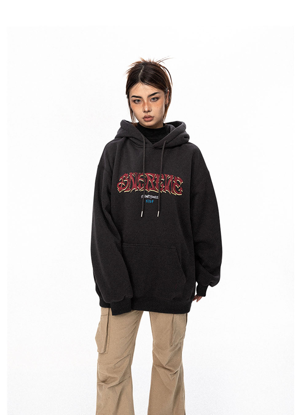 American Print Hooded Sweatshirt P710