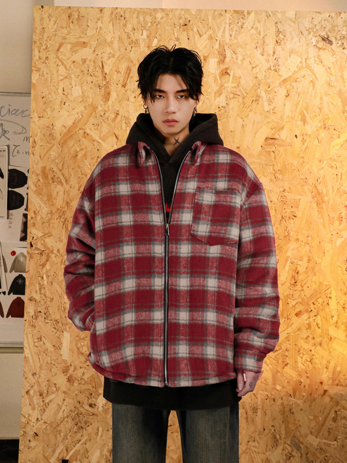 Wool Check Cotton Jacket P904