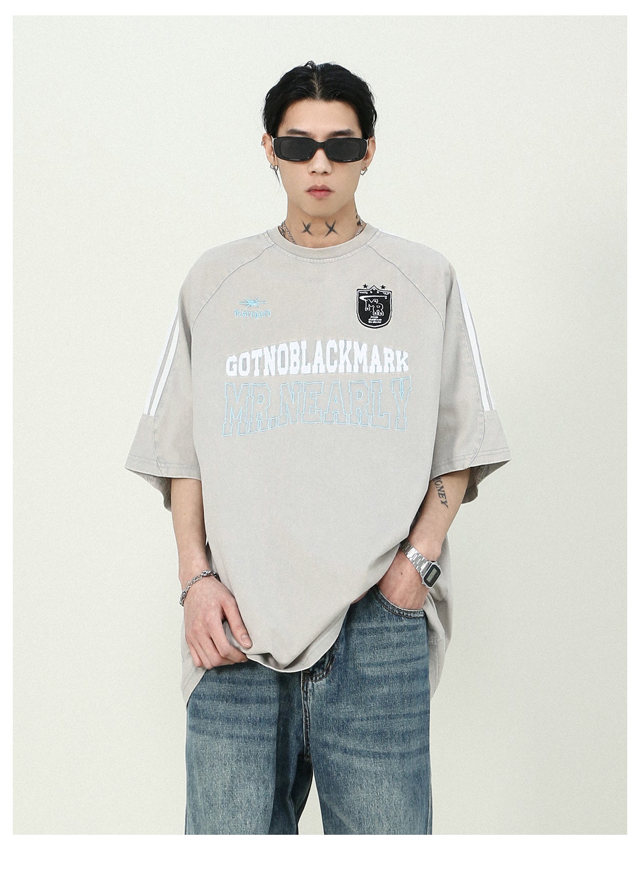 Sports casual raglan sleeve T-shirt P1337