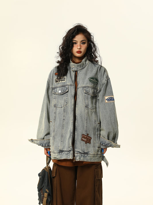 American retro denim jacket P1258