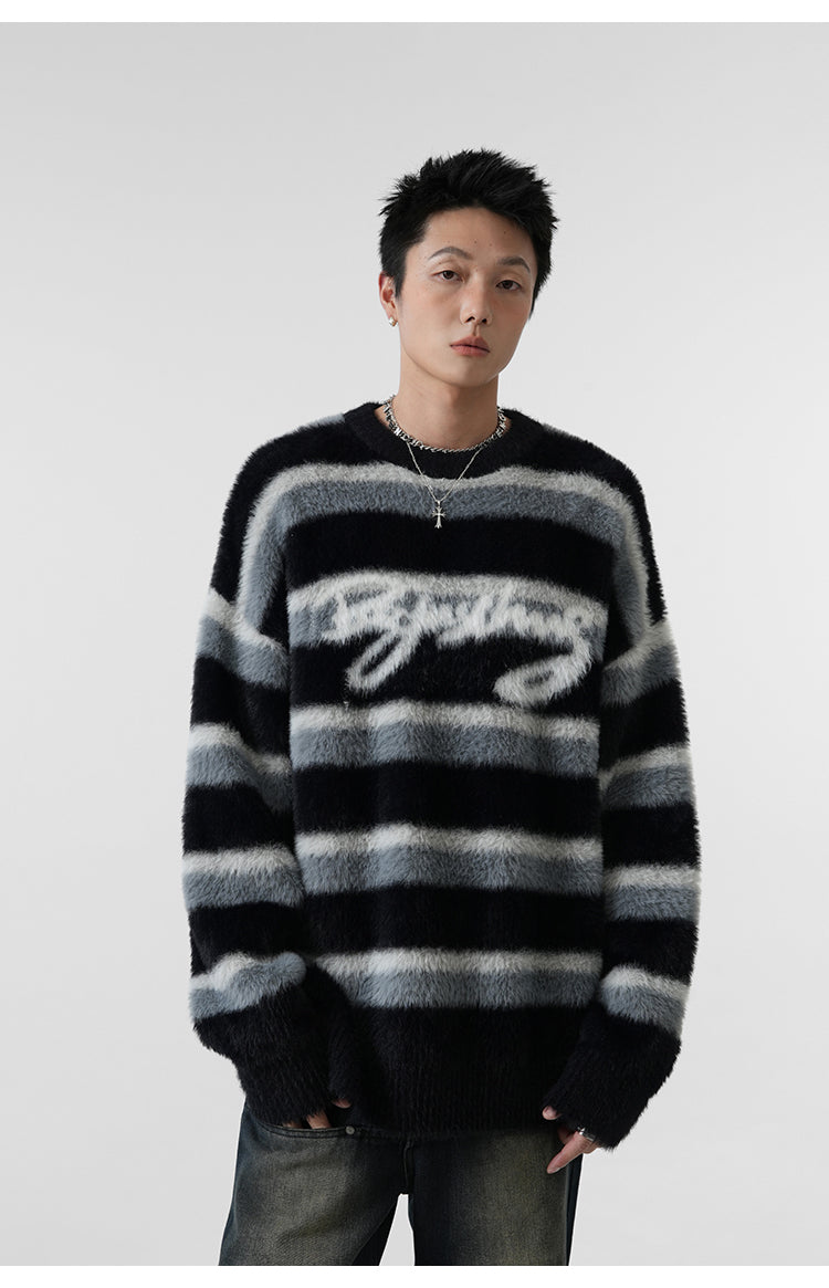 Oversized striped sweater P384