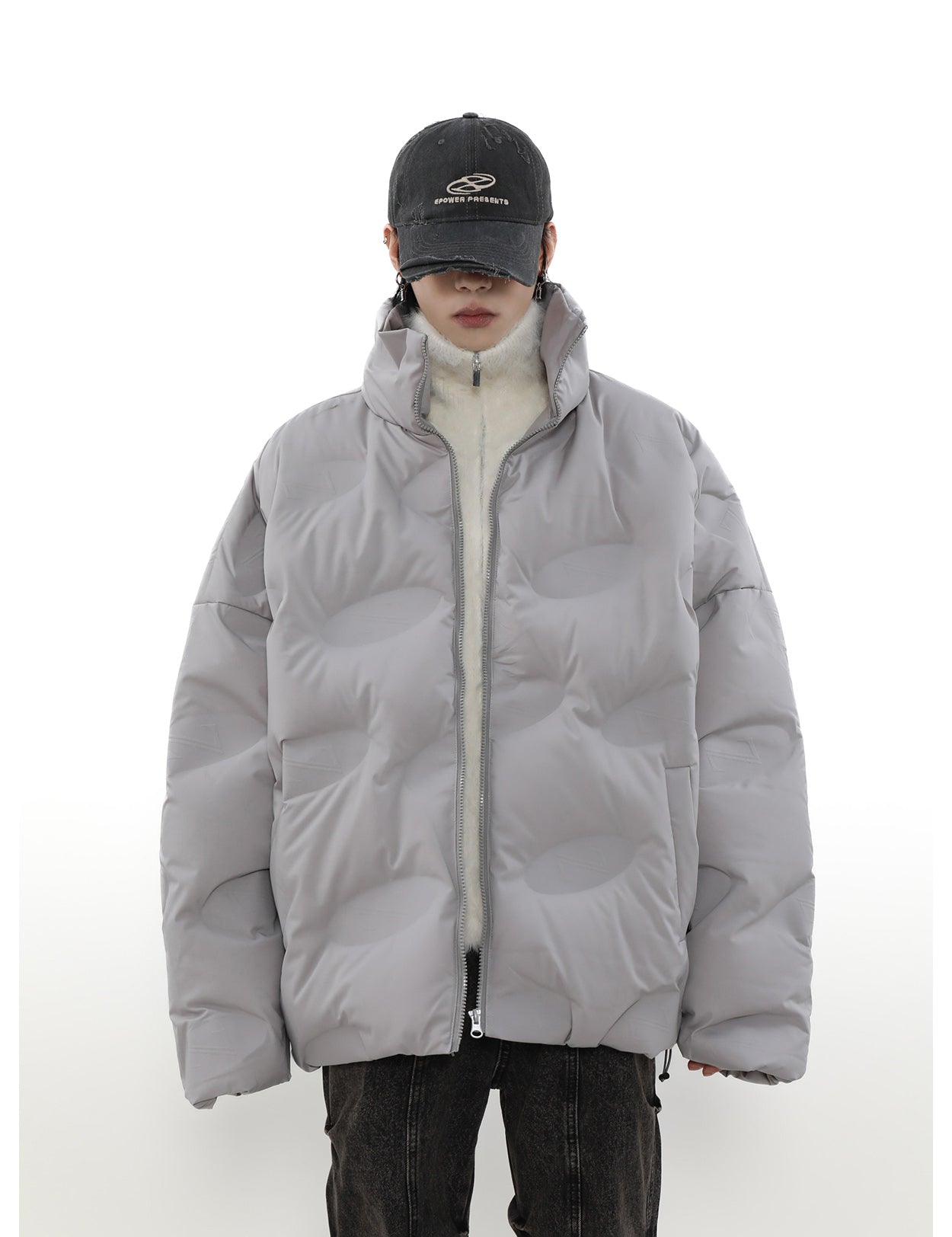 White duck down jacket P875