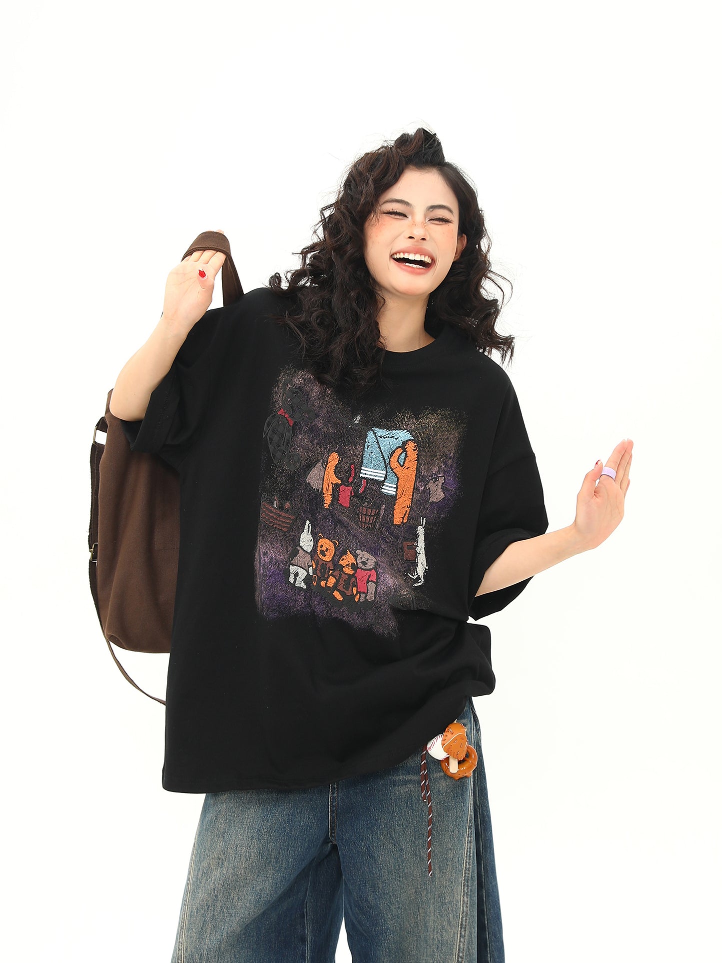 漫画プリント Tシャツ P2056