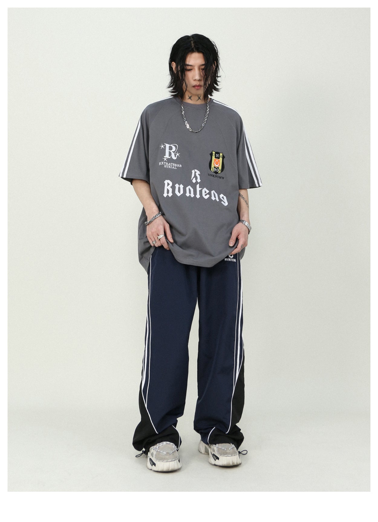 Casual loose straight track pants P195