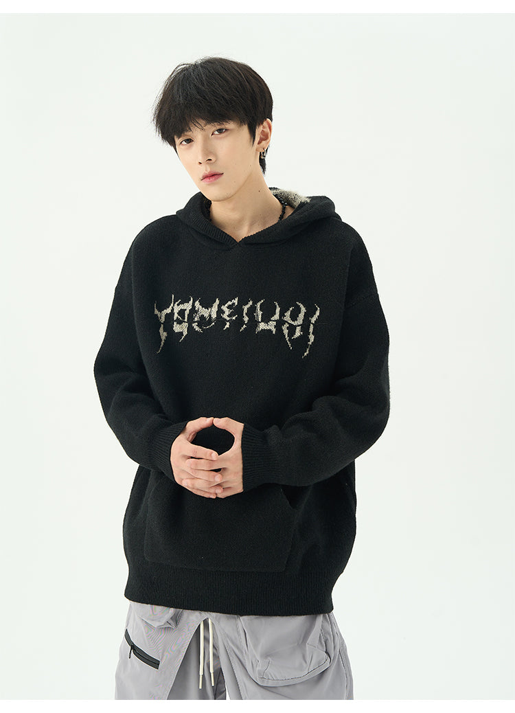 Backbone knit hoodie P958