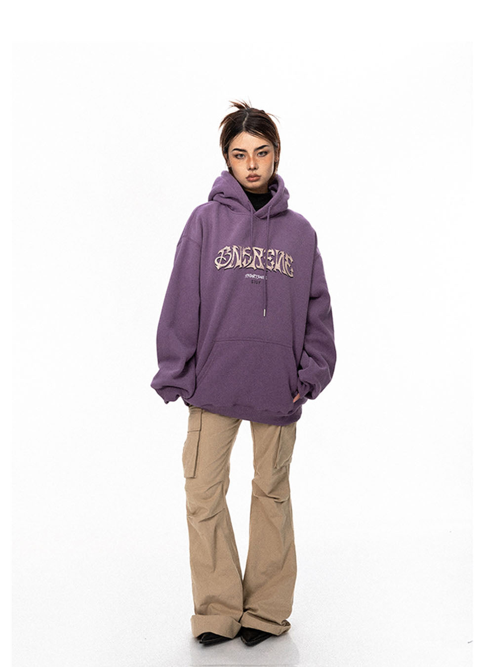 American Print Hooded Sweatshirt P710