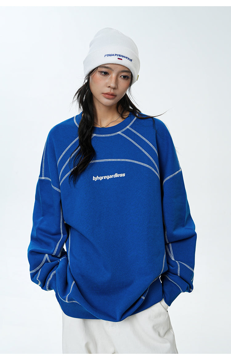 Heavyweight terry round neck sweatshirt P366