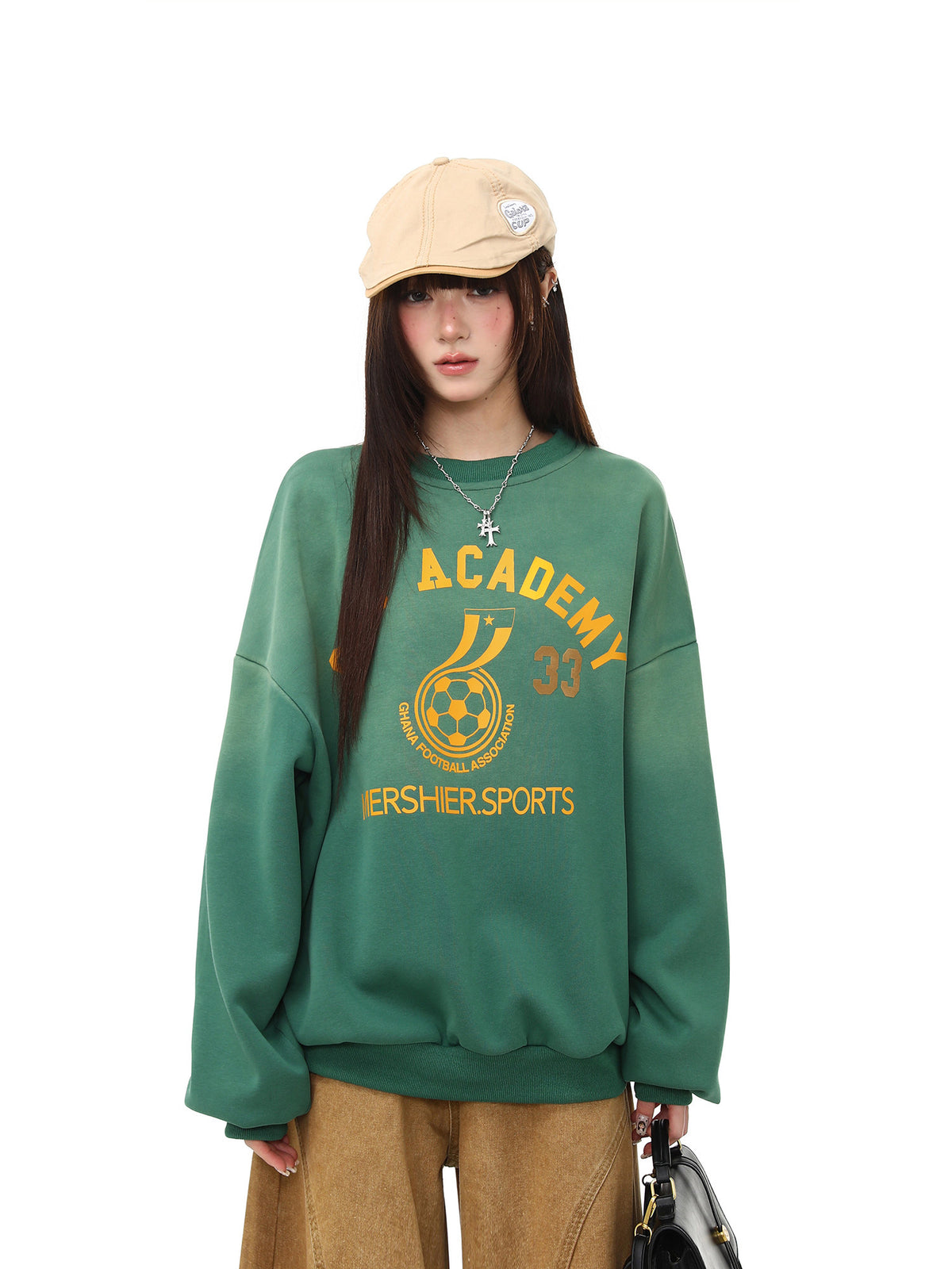 グラデーション ラウンドネック スウェットシャツ P2251